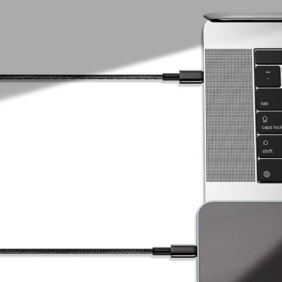 Кабель Baseus Tungsten Gold Fast Charging Data Cable Type-C to Type-C 100W 1m Black  Кабелі, адаптери
   2 