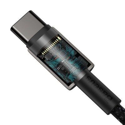 Кабель Baseus Tungsten Gold Fast Charging Data Cable Type-C to Type-C 100W 1m Black  Кабелі, адаптери
   1 