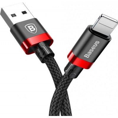 Кабель Baseus Cafule Cable USB For iP 1m Black/Red  Кабелі, адаптери
