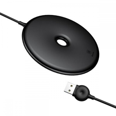 Бездротовий зарядний пристрій Baseus Donut Wireless Charger Black  Бездротові зарядки
