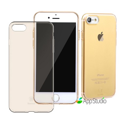Чохол Baseus Simple Series Case （Clear）For iPhone 7 Transparent Gold  Чохли для iPhone
