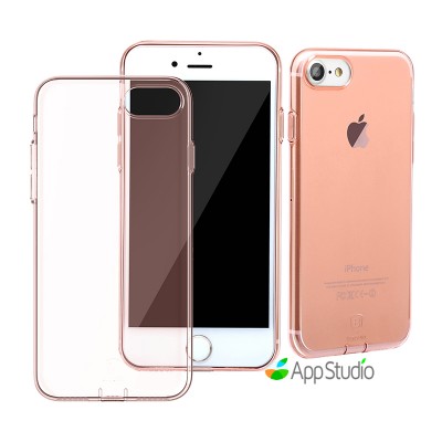 Чохол Baseus Simple Series Case （With-Pluggy）For iPhone 7 Transparent Rose Gold  Чохли для iPhone
