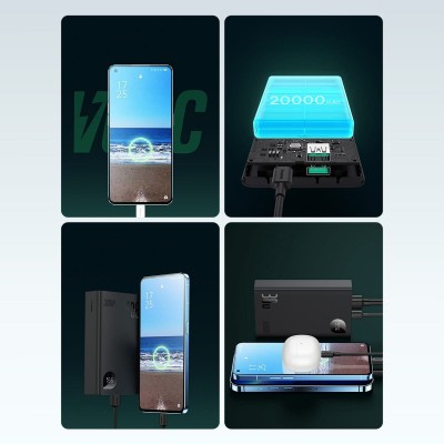 Baseus Adaman2 Digital Display Fast Charge Power Bank 20000mAh 30W Black  Зовнішні акумулятори
   3 