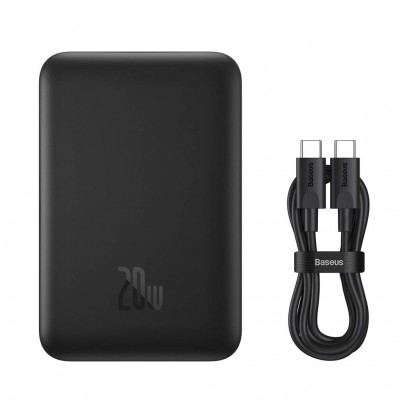 Baseus Magnetic Mini Wireless Fast Charge Power Bank 10000mAh 20W Black  Зовнішні акумулятори
   1 