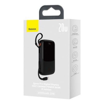 Baseus Qpow Pro Digital Display Fast Charge Power Bank 10000mAh 20W Black  Зовнішні акумулятори
   2 