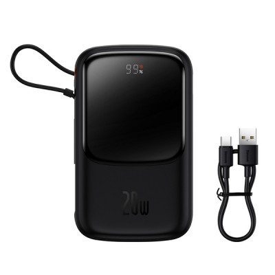 Baseus Qpow Pro Digital Display Fast Charge Power Bank 10000mAh 20W Black  Зовнішні акумулятори
   1 