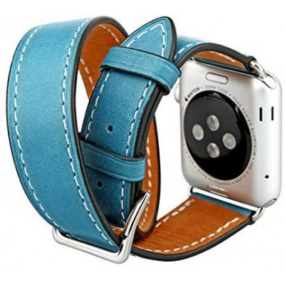 Кожаный ремешок Baseus Sunlord Series Watchband For Apple watch 42mm Blue  Ремешки для Watch   1 