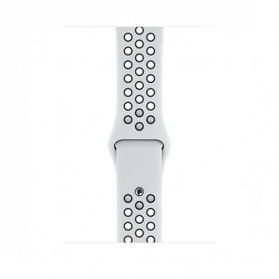 Ремінець Apple Watch 44mm Pure Platinum/Black Nike Sport Band (MTMY2)  Ремінці для Watch
