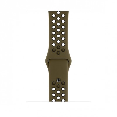 Ремінець Apple Watch 44mm Olive Flak/Black Nike Sport Band (MTP42)  Ремінці для Watch
