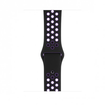 Ремінець Apple Watch 44mm Black/Hyper Grape Nike Sport Band (MV862)  Ремінці для Watch
