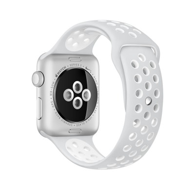 Ремінець Apple Watch 42mm Nike Sport Band Silver/White копія  Ремінці для Watch
   2 