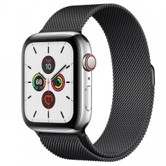 Apple Watch Series 5 GPS+Cellular 40mm Stainless Steel Case with Space Black Milanese Loop