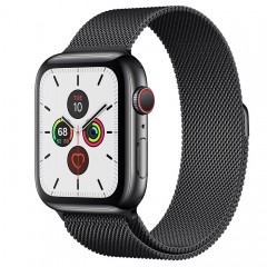 Apple Watch Series 5 GPS+Cellular 44mm Space Black Stainless Steel Case Space Black Milanese Loop