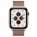 Apple Watch Series 5 GPS+Cellular 44mm Gold Stainless Steel Case with Gold Milanese Loop  Apple Watch
   2 