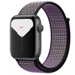 Apple Watch Series 5 44mm Space Gray Aluminum Case with Desert Sand/Volt Nike Sport Loop
