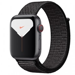 Apple Watch Series 5 44mm GPS+Cellular Space Gray Aluminum. Case with Black Nike Sport Loop Apple Watch Series 5 44mm GPS+Cellular Space Gray Aluminum. Case with Black Nike Sport Loop