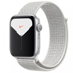 Apple Watch Series 5 44mm Silver Aluminum Case with Summit White Nike Sport Loop Apple Watch Series 5 44mm Silver Aluminum Case with Summit White Nike Sport Loop