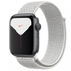 Apple Watch Series 5 44mm Space Gray Aluminum Case with Summit White Nike Sport Loop Apple Watch Series 5 44mm Space Gray Aluminum Case with Summit White Nike Sport Loop