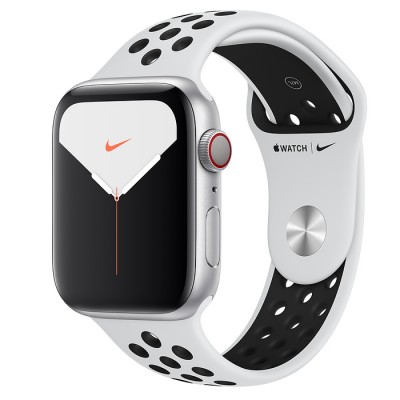 Apple Watch Series 5 44mm GPS+Cellular Silver Aluminum Case with Pure Platinum/Black Nike Sport Band  Apple Watch
