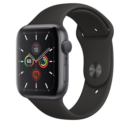 Apple Watch Series 5 44mm Space Gray Aluminum Case with Black Sport Band  Apple Watch
