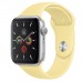Apple Watch Series 5 44mm Silver Aluminum Case with Lemon Cream Sport Band  Apple Watch
   2 