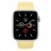Apple Watch Series 5 44mm Silver Aluminum Case with Lemon Cream Sport Band  Apple Watch
   1 