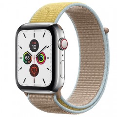 Apple Watch Series 5 GPS+Cellular 44mm Stainless Steel Case with Camel Sport Loop