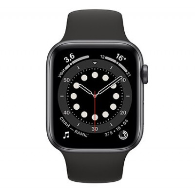 Apple Watch Series 6 GPS 40mm Space Gray Aluminium Case with Black Sport Band - Regular  Apple Watch
   1 
