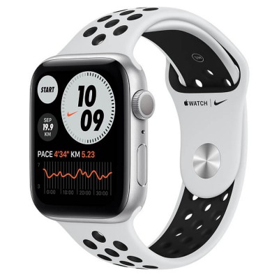 Watch Nike Series 6 (GPS+LTE) 40mm Silver Aluminium Pure Platinum Black Nike Sport M07C3  Apple Watch
