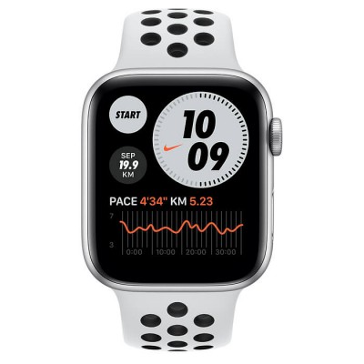 Watch Nike Series 6 (GPS+LTE) 40mm Silver Aluminium Pure Platinum Black Nike Sport M07C3  Apple Watch
   1 
