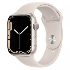 Apple Watch Series 7 GPS 45mm Starlight Aluminum Case With Starlight Sport Band (MKN63)