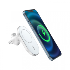 Автомобільне зарядне WiWU Liberator Magnetic Wireless Charger 15W Silver