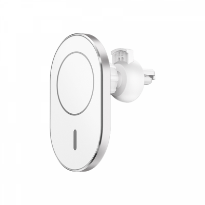 Автомобільне зарядне WiWU Liberator Magnetic Wireless Charger 15W Silver  Автомобільні утримувачі   1 
