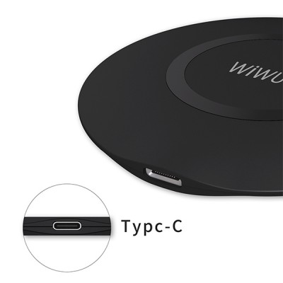 Бездротовий зарядний пристрій WIWU M3 Wireless Charger Black  Бездротові зарядки
   3 
