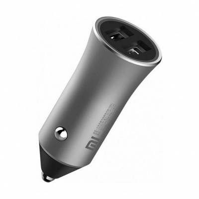 Авто з/в Xiaomi Mi USB Fast Car Charger CC05ZM (18W, 2USB) Silver (GDS4104GL)  Автомобільні зарядні
