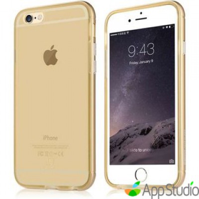 Чехол Baseus Golden Series For iPhone 6/6S Transparent Gold  Чехлы для iPhone
