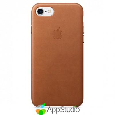 Шкіряний чохол Apple iPhone 7 Leather Case - Saddle Brown  Чохли для iPhone
