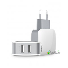 Зарядний пристрій Baseus Letour Dual U Charger （EU） White/Gray