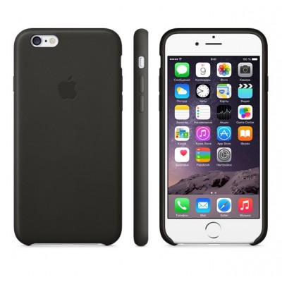 Чохол Apple Leather Case для iPhone 6 Plus - Black  Чохли для iPhone
