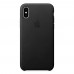 Чохол Apple iPhone X Leather Case - Black  Чохли для iPhone
   1 