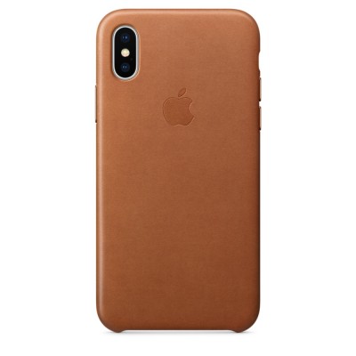 Чехол Apple iPhone X Leather Case - Saddle Brown  Чехлы для iPhone