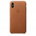Чехол Apple iPhone X Leather Case - Saddle Brown  Чехлы для iPhone   1 