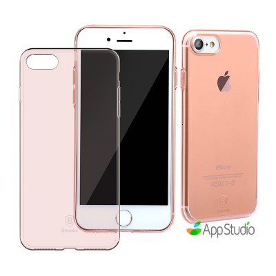 Чохол Baseus Simple Series Case （Clear）For iPhone 7 Plus Transparent Rose Gold  Чохли для iPhone
