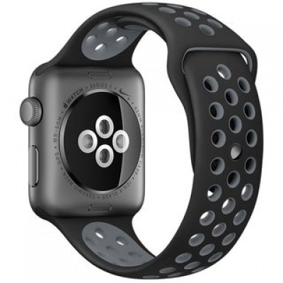 Ремінець Apple Watch 42mm Nike Sport Band Black/Gray копія  Ремінці для Watch
