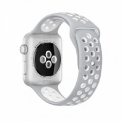 Ремінець Apple Watch 42mm Nike Sport Band Silver/White копія