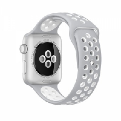 Ремінець Apple Watch 42mm Nike Sport Band Silver/White копія  Ремінці для Watch
